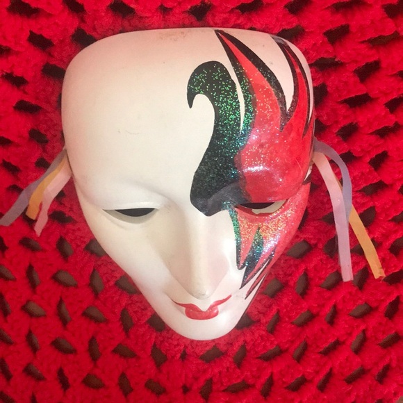 Rare Vintage Hand Painted Porcelain Mask‼️Final Price Drop - Picture 8 of 16